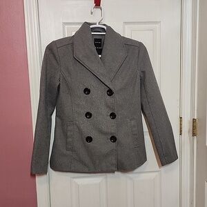 RAMPAGE PEA COAT CHARCOAL SZ M
